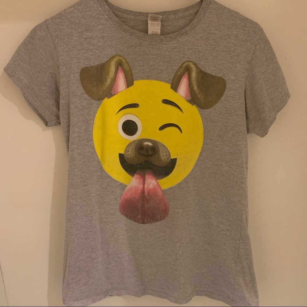 Youth grey emoji t-shirt